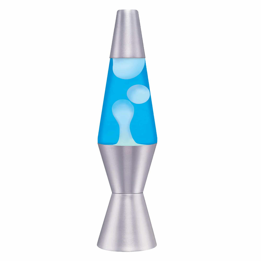 11.5″ LAVA LAMP – WHITE/BLUE/SILVER E6